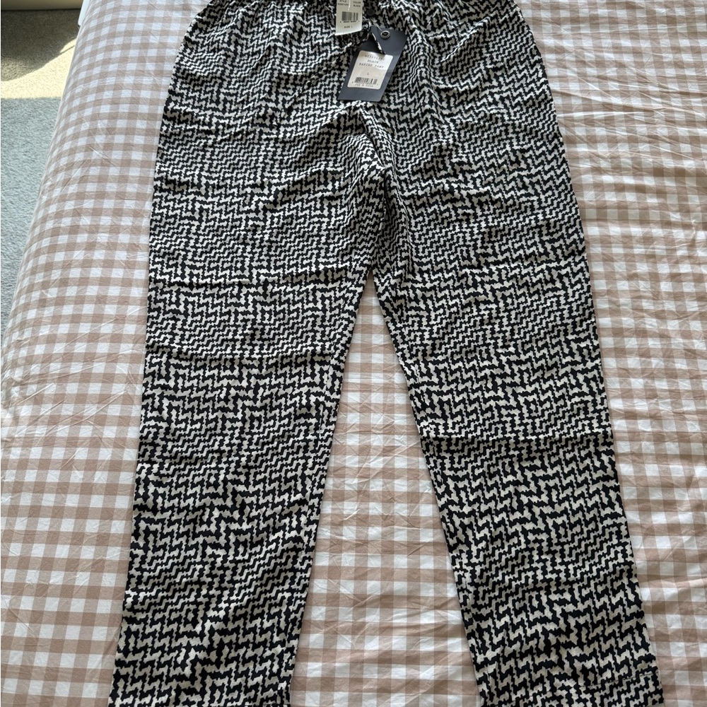 Rag & Bone Monochrome Zigzag Cropped Pants